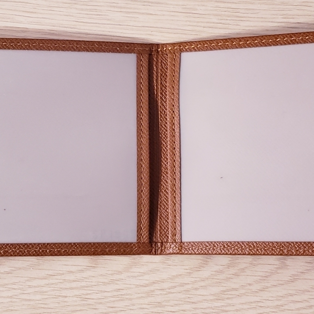 Louis Vuitton Brown Leather Card Holder ID Wallet Case - Picture 9 of 11